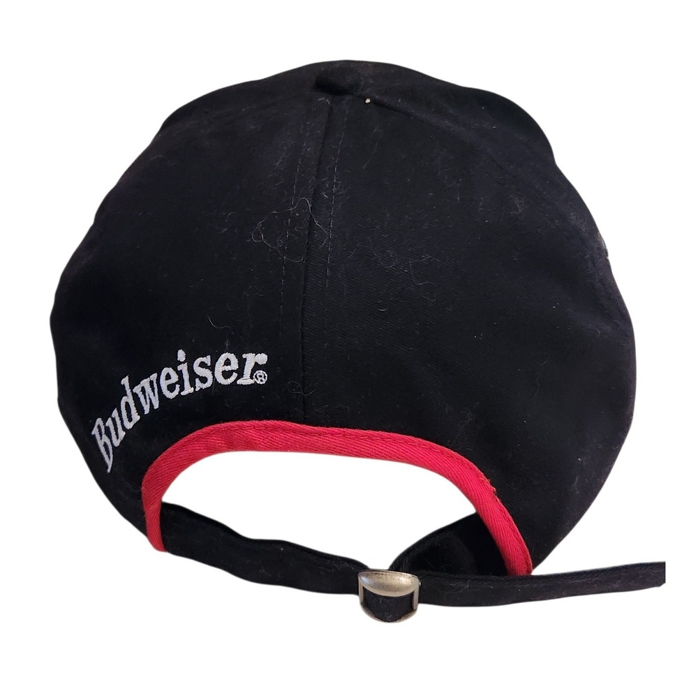 Budweiser NASCAR Racing‎ Black Red Embroidered Logo Baseball Cap Men - Picture 4 of 5
